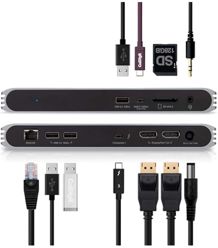 Belkin Thunderbolt 4 Dock Pro, Tek 8K 60hz, Çift 4K Ekran Uyumlu